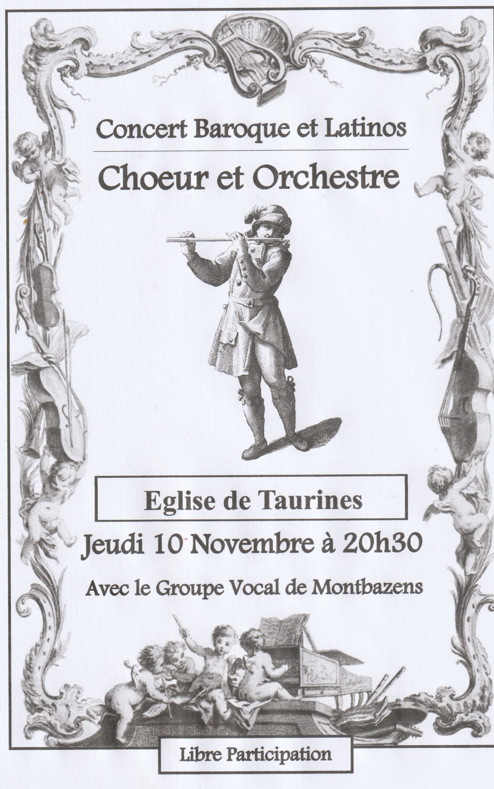 Lire la suite à propos de l’article Concert à l’église de Taurines le jeudi 10 novembre