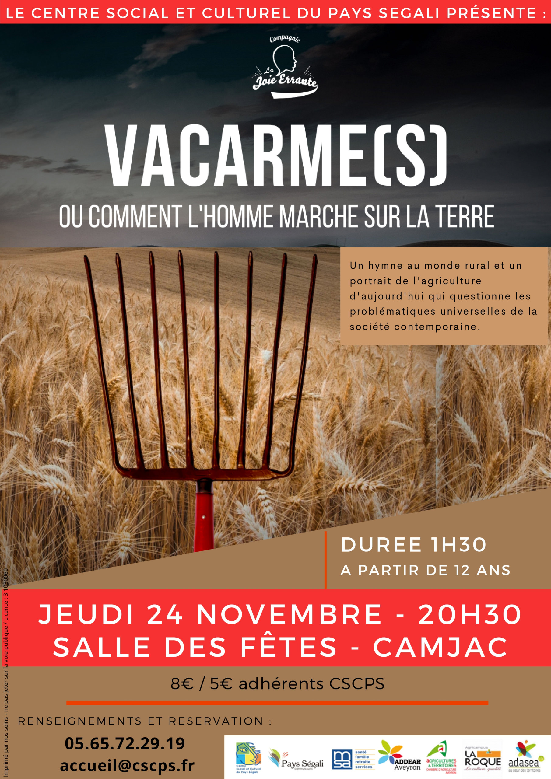 Lire la suite à propos de l’article THEATRE A CAMJAC:  VACARME(S) de la compagnie « La Joie Errante »