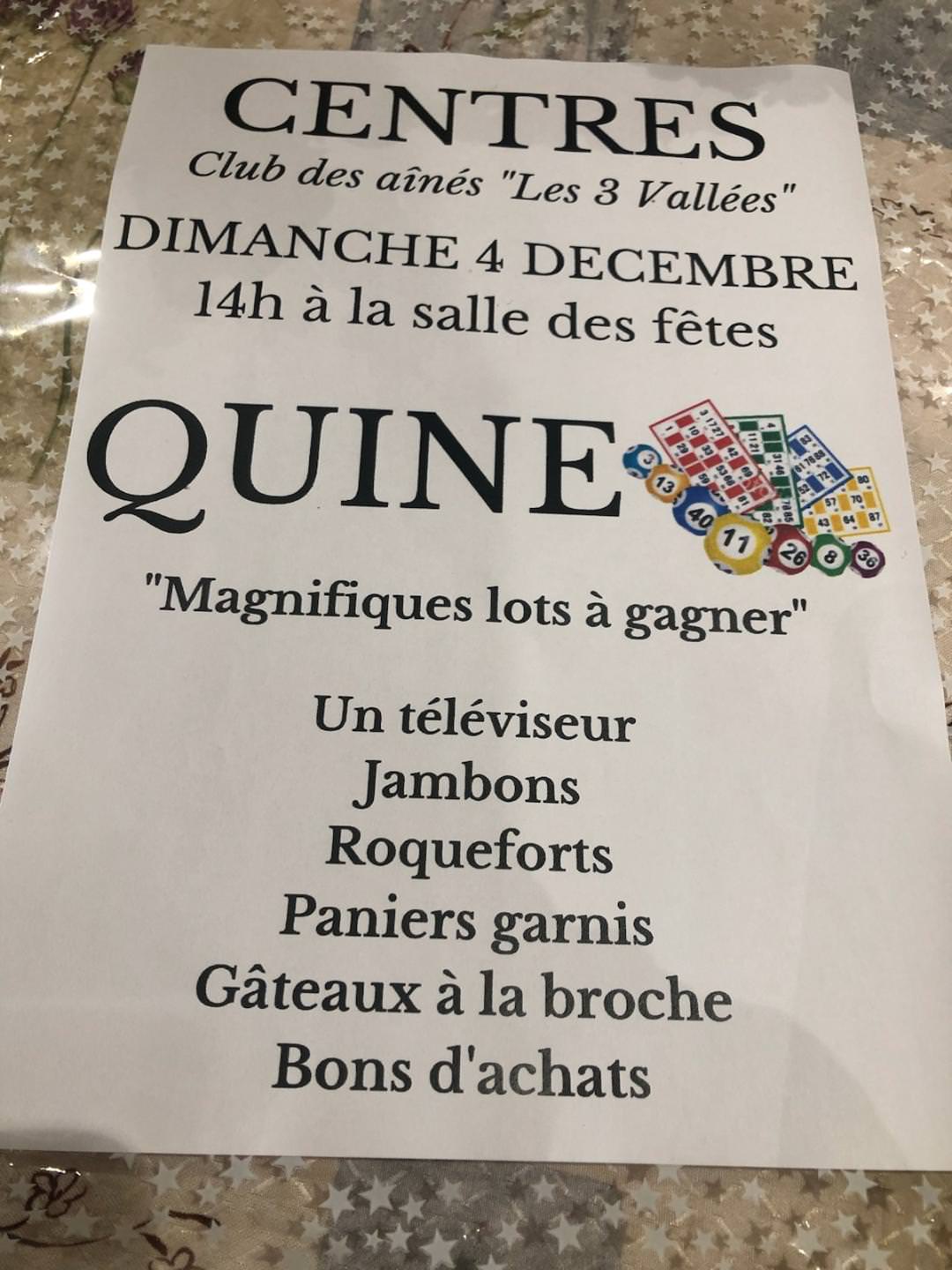Lire la suite à propos de l’article QUINE DU CLUB DES AINES:  LES 3 VALLEES